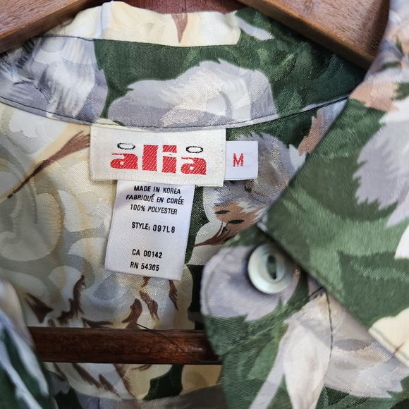 Vintage Alia Floral Green Size M - Picture 2 of 4